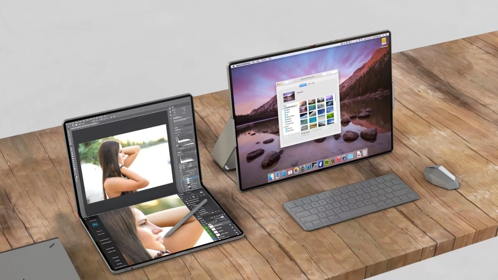 Apple hợp tác với LG Display để phát triển Notebook có thể gập lại được?