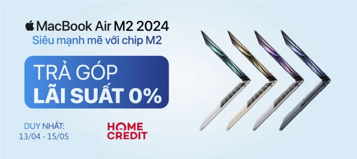 Trả góp MacBook lãi suất 0%