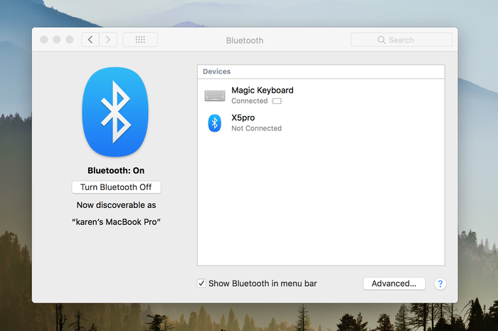 Bật kết nối Bluetooth trên máy Mac