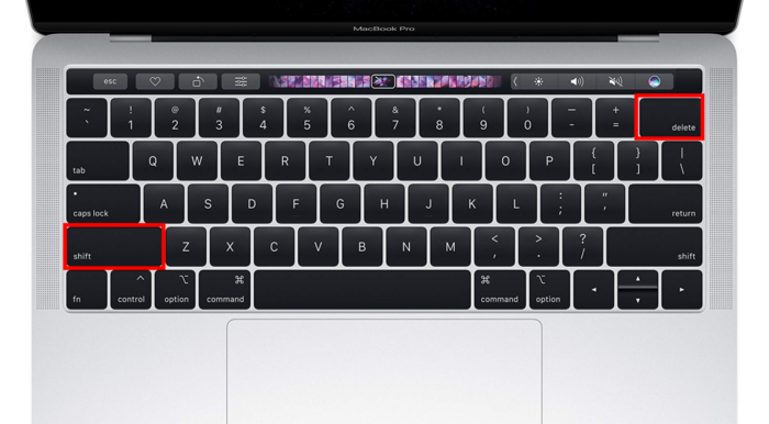 Ở các dòng MacBook Pro, phím Clear được thay bằng phím Delete