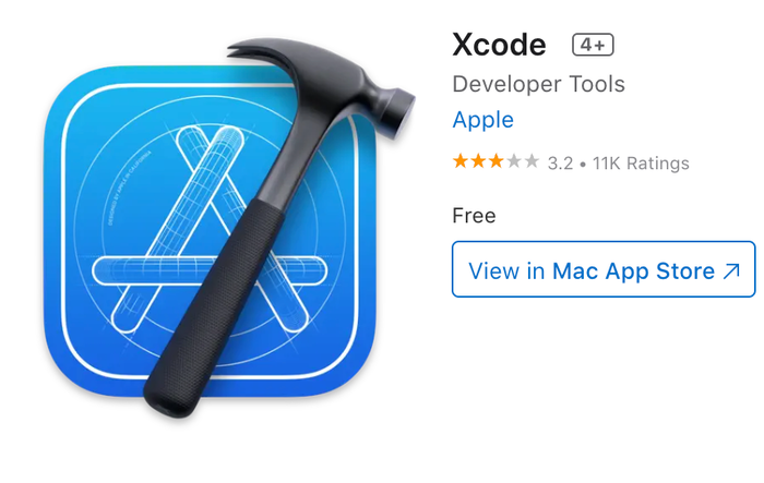 Xcode có sẵn trong App Store của MacBook M1.