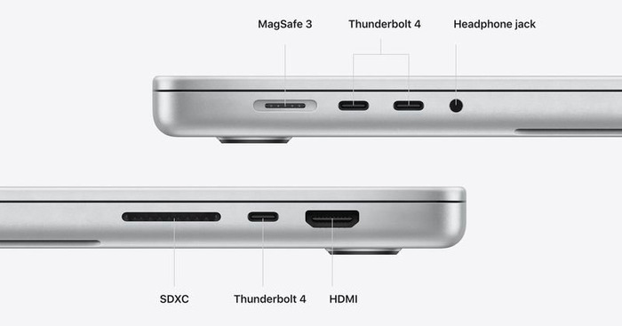 Apple trang bị nhiều cổng kết nối hơn trên MacBook Pro M1 2021 14” hỗ trợ người dùng thực hiện nhiều công việc cùng 1 lúc