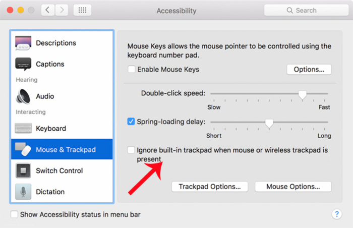 Trackpad MacBook Pro bị lỗi sẽ hoạt động bình thường sau khi bạn tắt chức năng trên.