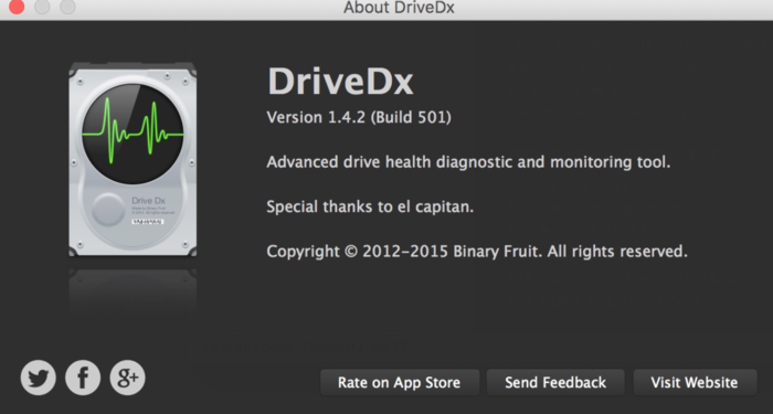DriveDx là công cụ kiểm tra khấu hao SSD trên MacBook M1 cần trả phí.
