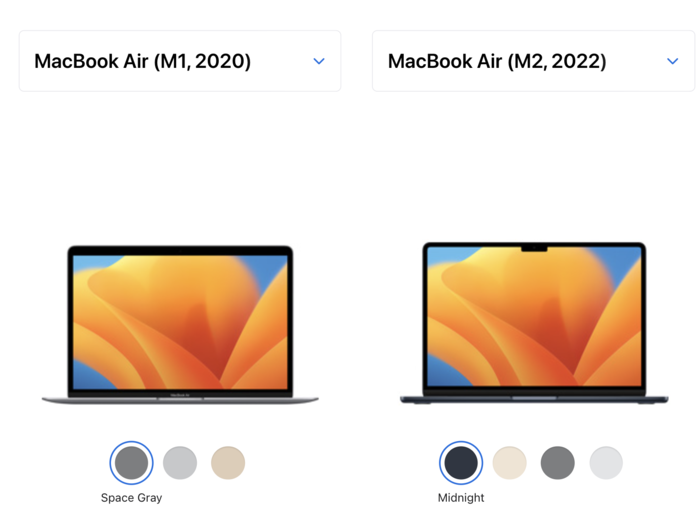 MacBook Air M2 2022 có nhiều cải tiến về hiệu năng và thiết kế so với M1