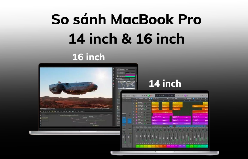 So sánh MacBook Pro 14 inch M1 Pro và MacBook Pro 16 inch M1 Max