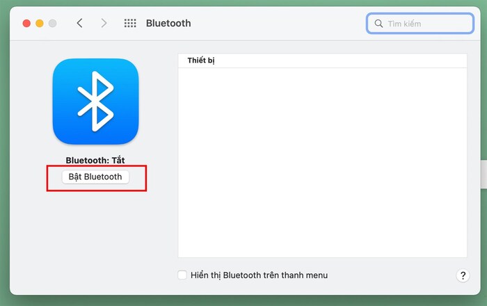 Bật Bluetooth trên MacBook