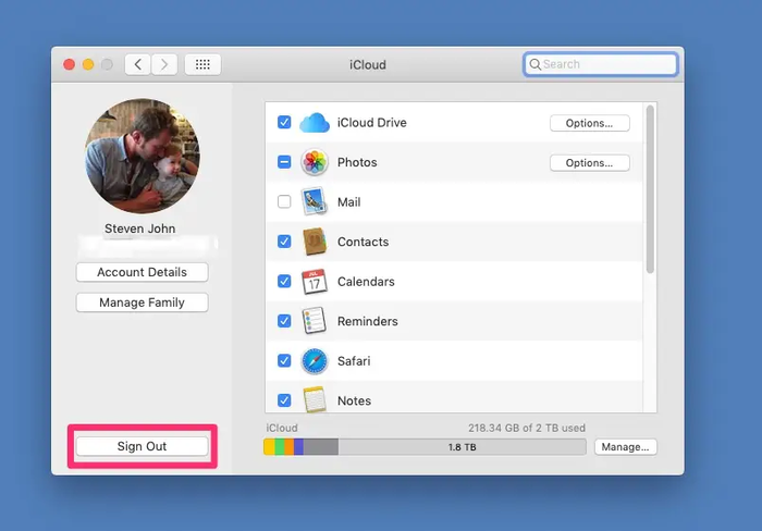 Đăng xuất iCloud khỏi MacBook trước khi reset là điều cần thiết