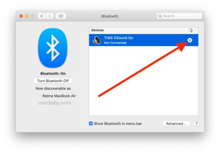 Trước khi khôi phục cài đặt gốc cho MacBook, bạn nên ngắt kết nối những thiết bị Bluetooth mà mình không còn sử dụng