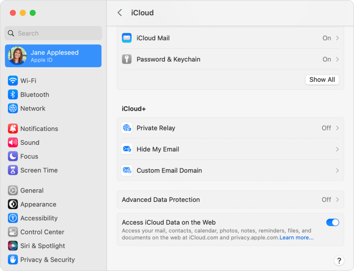 Bật iCloud Mail để lưu email đơn giản