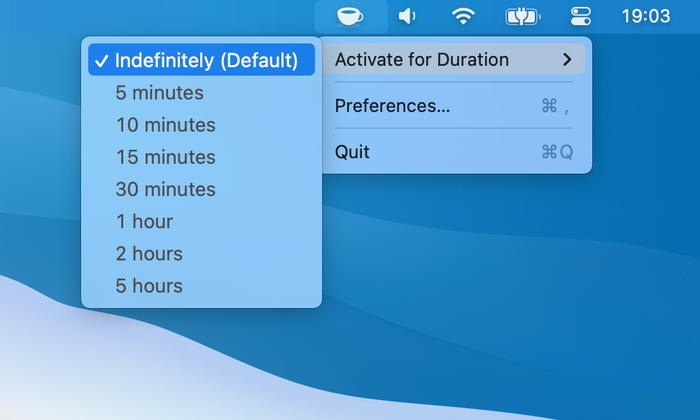 Bạn có thể tùy chỉnh thời gian bật sáng màn hình MacBook nhờ ứng dụng KeepingYouAwake