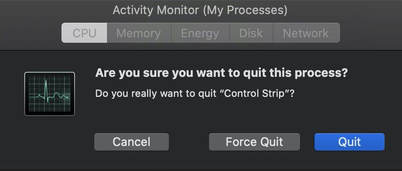 Chọn Quit hoặc Force Quit để tắt ứng dụng