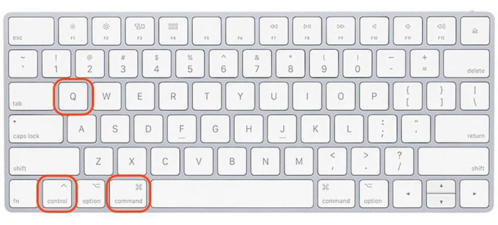 Command + Control + Q là tổ hợp phím để khóa màn hình MacBook