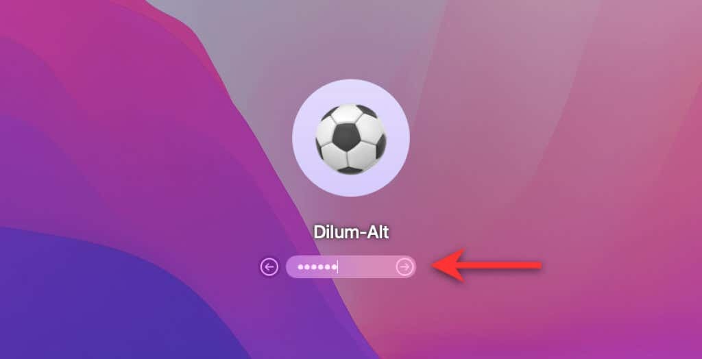 Nhập mật khẩu để mở máy Mac