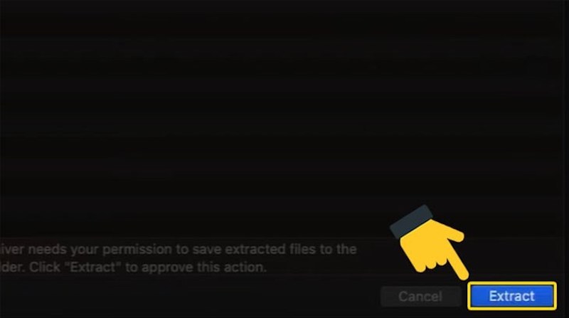 Bạn nhấp vào “Extract” để tiến hành giải nén