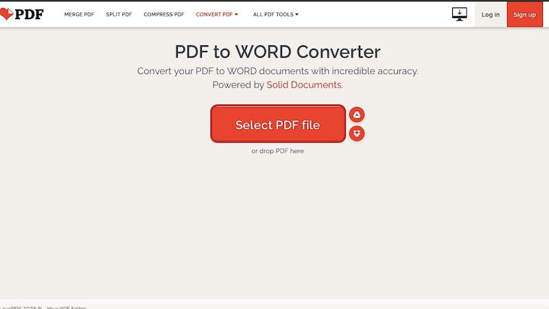 Bạn truy cập vào website iLovePDF, rồi chọn “PDF to word”  