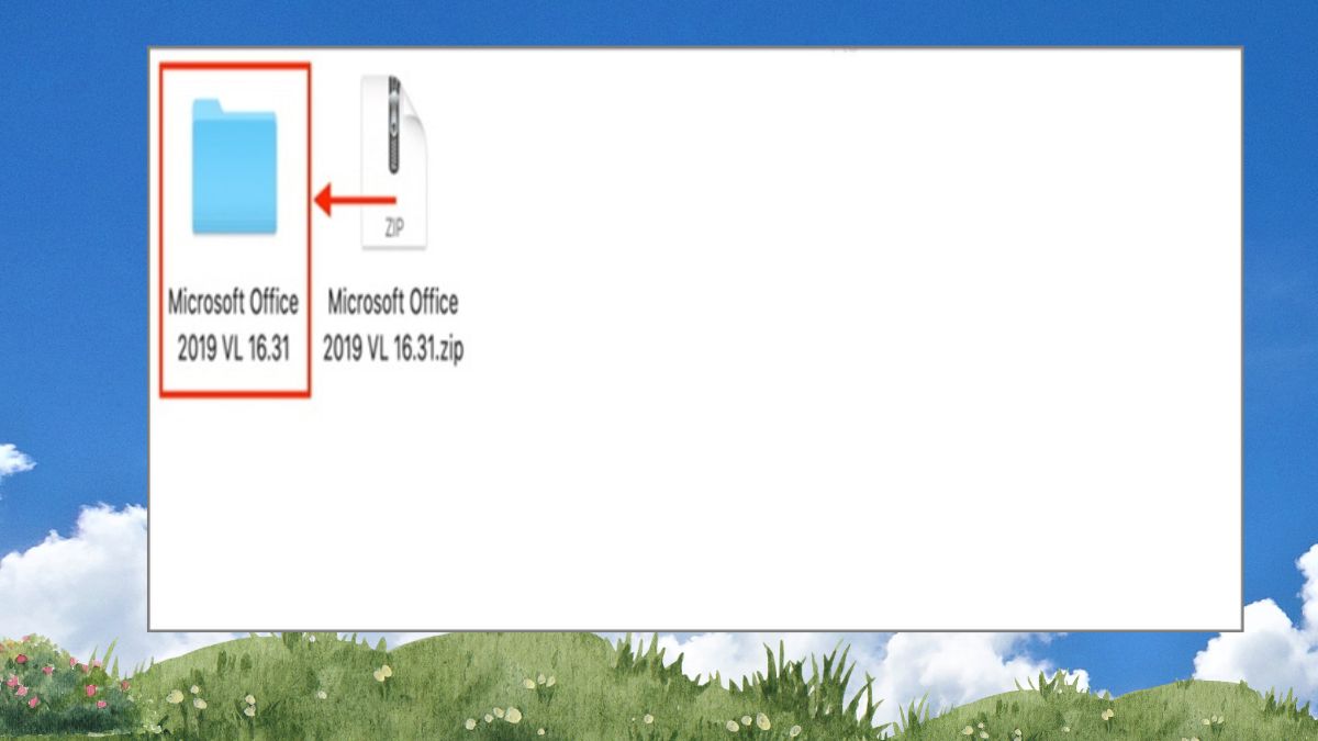 Bạn giải nén thư mục Microsoft Office vừa tải về. Sau đó, bạn mở thư mục đã được giải nén