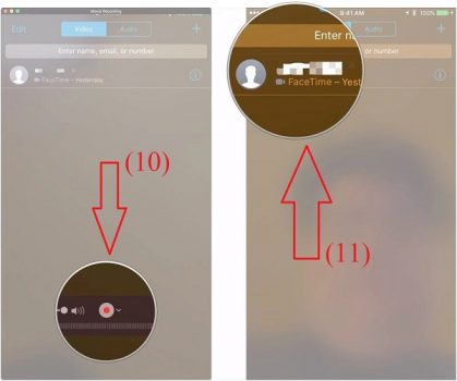 ghi âm và video cuộc gọi FaceTime