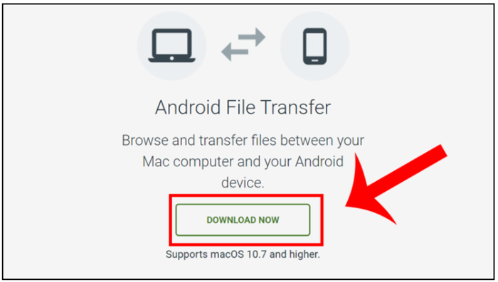 Tải ứng dụng Android file transfer xuống để sử dụng