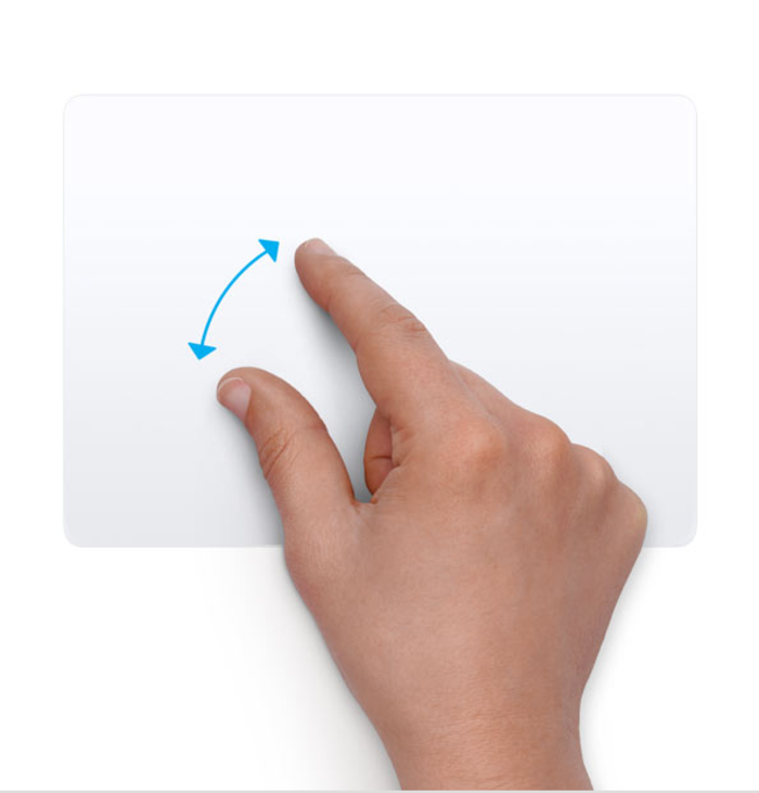 Phóng to màn hình bằng thao tác mở rộng hai ngón tay hoặc chụm hai ngón tay để thu nhỏ