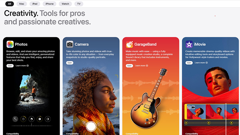 Các ứng dụng sáng tạo trên Apps by Apple 