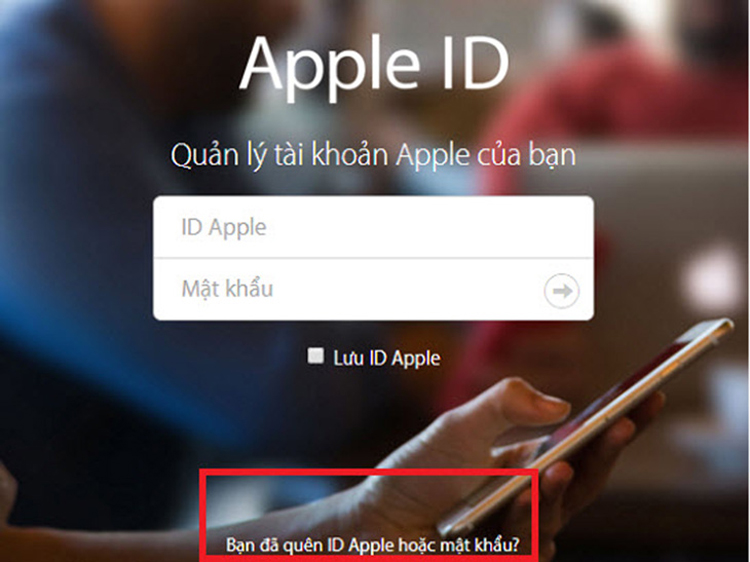 Bước 1: Bạn thực hiện truy cập vào trang quản lý tài khoản của Apple Appleid.apple.com