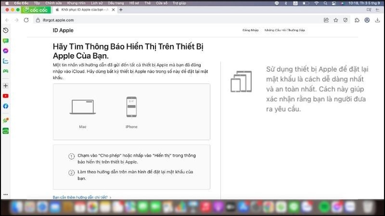 Bước 4: Bạn lựa chọn gửi thông báo tới các thiết bị đăng nhập iCloud. 