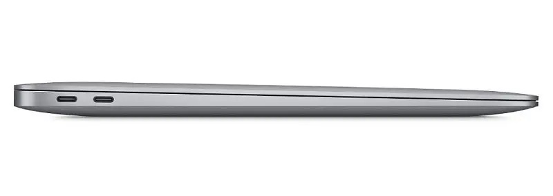 MacBook Air 2019 MVFH2 được trang bị 2 cổng Thunderbolt 3 với tốc độ băng thông 40GBps