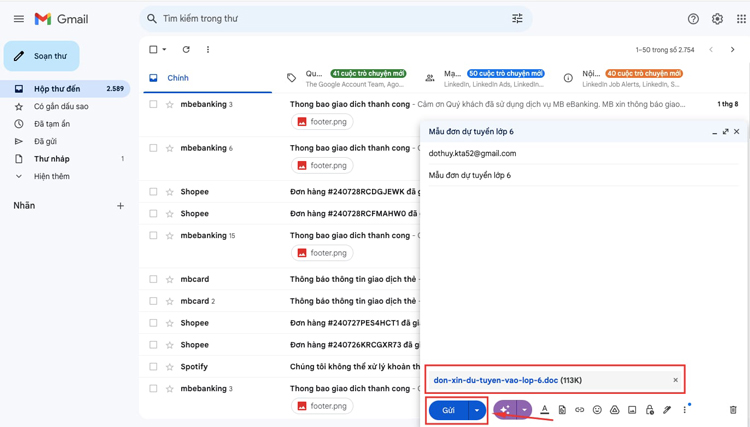 Gửi email