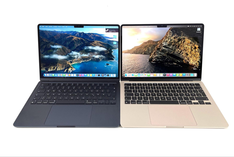 MacBook Air M2 với thiết kế siêu mỏng, độ dày chỉ 11.5cm giúp mang đến vẻ ngoài sang trọng, tinh tế