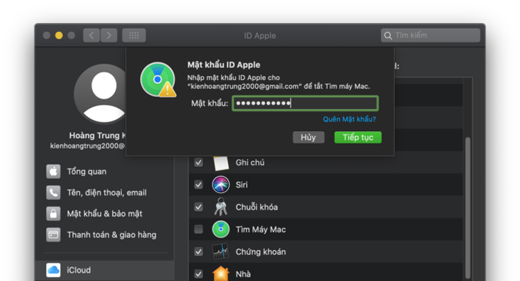 MacBook không Bypass cho phép bạn nhập ID Apple