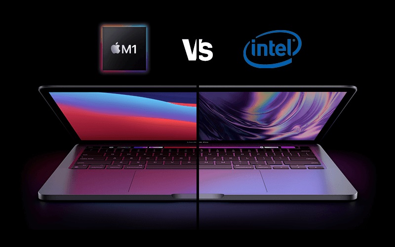 MacBook hiện nay phần lớn là dùng Intel và phiên bản chip Apple M1 vừa ra mắt từ năm 2020