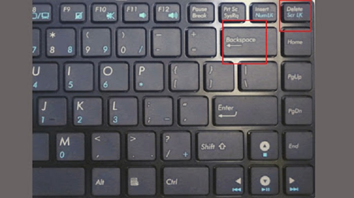 Nút Clear trên MacBook Air chính là nút Delete nằm ngay dưới nút nguồn trên bàn phím