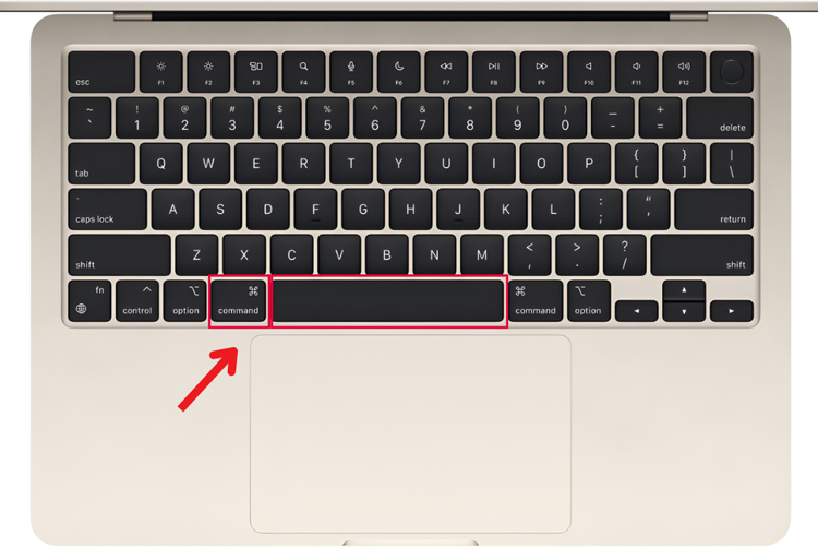 Phím tắt Command (⌘) + Space dùng để mở Spotlight