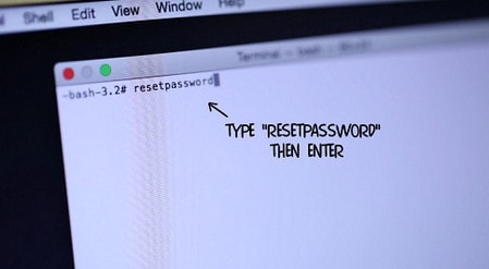 Gõ lệnh reset password trong bảng lệnh