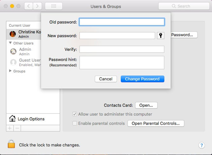 Cách đổi mật khẩu đăng nhập trên MacBook M2