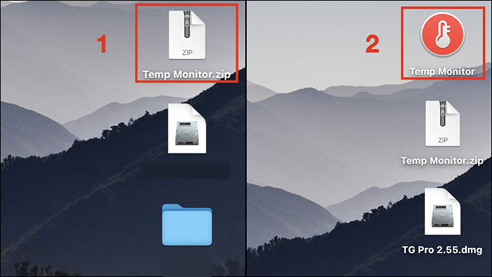 Đo nhiệt độ Macbook M2 bằng Temp Monitor
