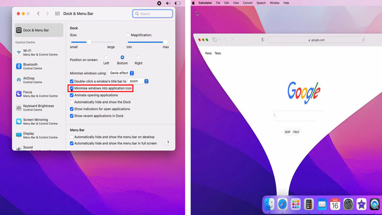 Tính năng thu nhỏ cửa sổ ứng dụng vào biểu tượng trên Dock MacBook rất thú vị