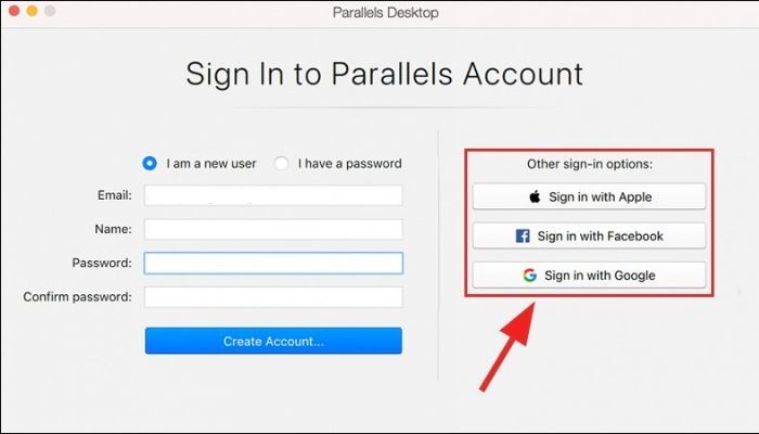 Nhập email > tên tài khoản > Nhập Password và xác minh lại password > chọn Create Account để hoàn tất đăng ký tài khoản 